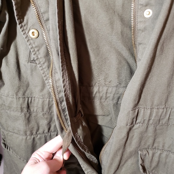 100% Cotton! Love Tree army green utility jacket - Picture 5 of 6